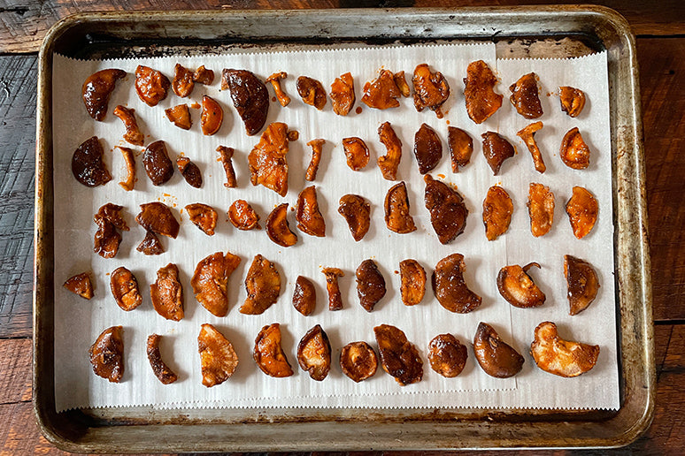 Mushroom jerky is a fun alternative to beef jerky.