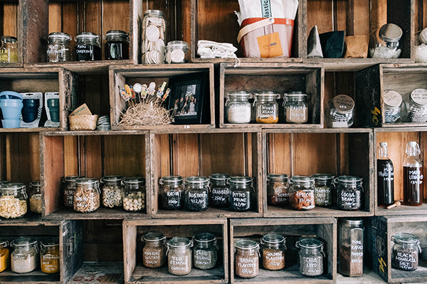 Pantry with mixed items