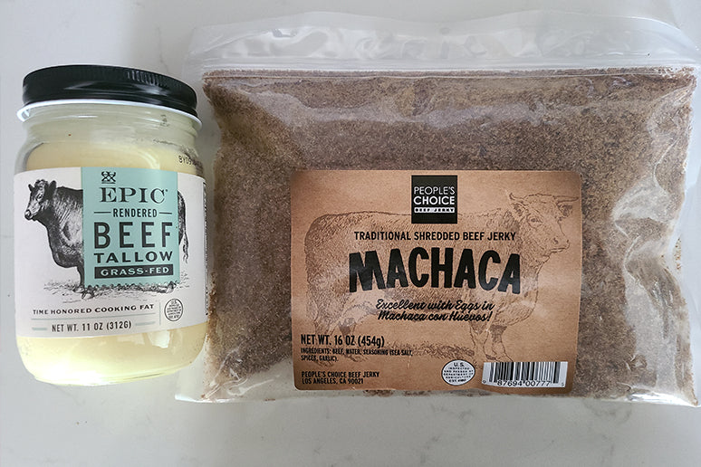 Tallow and Machaca ready for Pemmican.