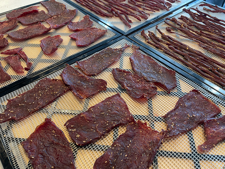 Cooking meat after dehydrating.