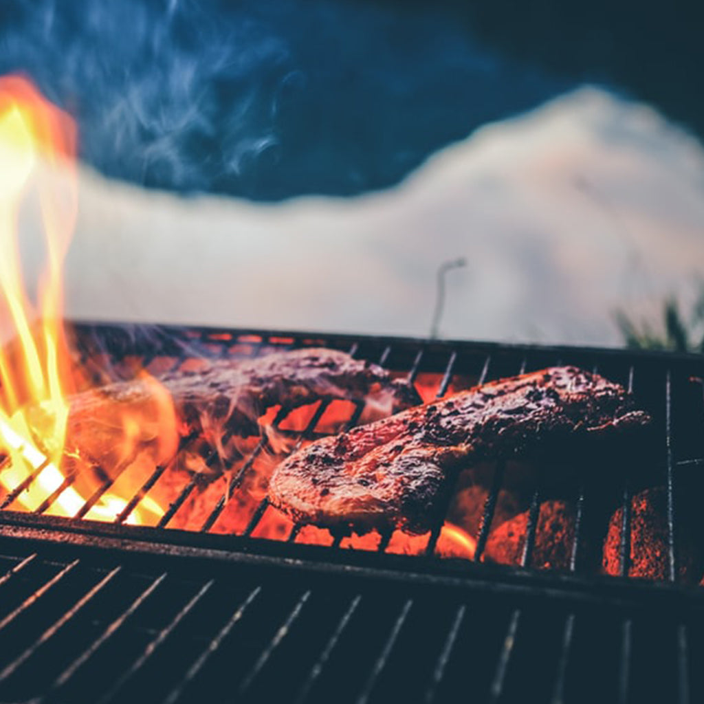 Steaks Cooking Fire Carnivore Diet