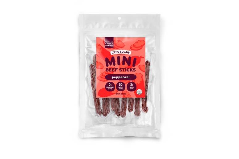 People's Choice Beef Jerky Pepperoni Mini Beef Sticks