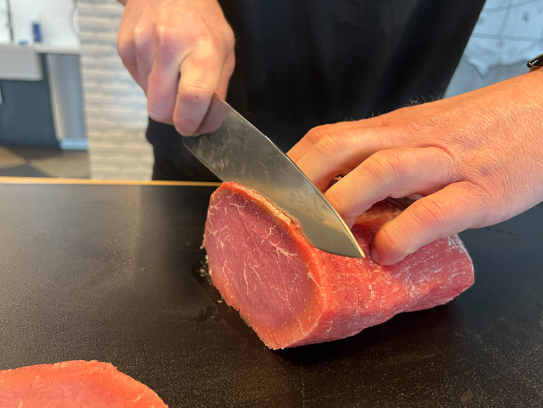 Slicing meat by hand for jerky is a great option.