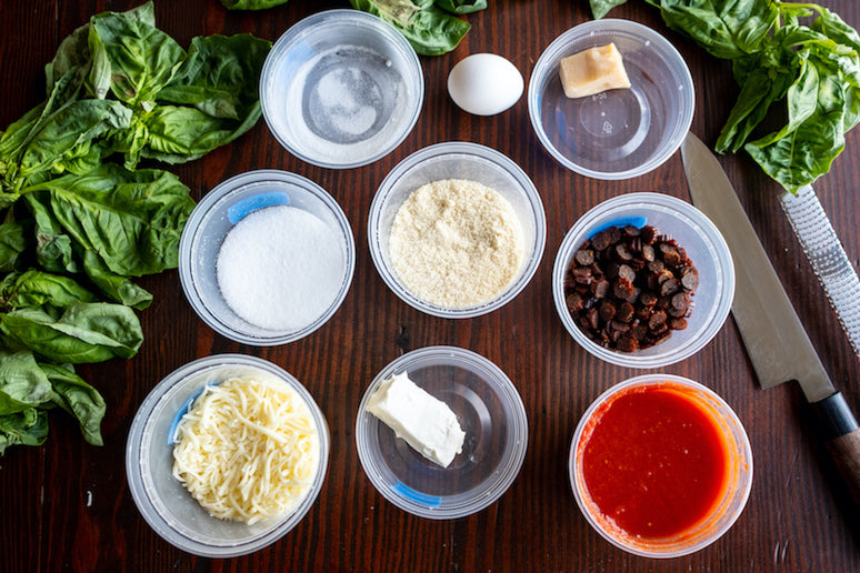 Ingredients for The BEST Keto Pizza Recipe