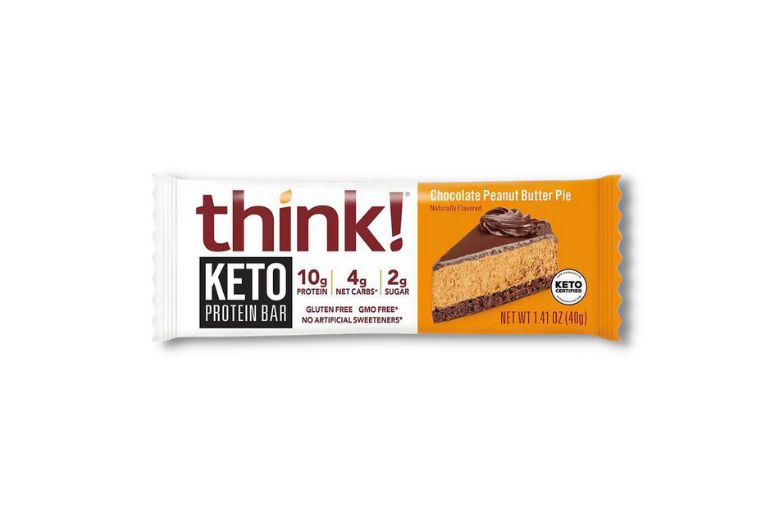 Chocolate Peanut Butter Pie Think! Keto Bar