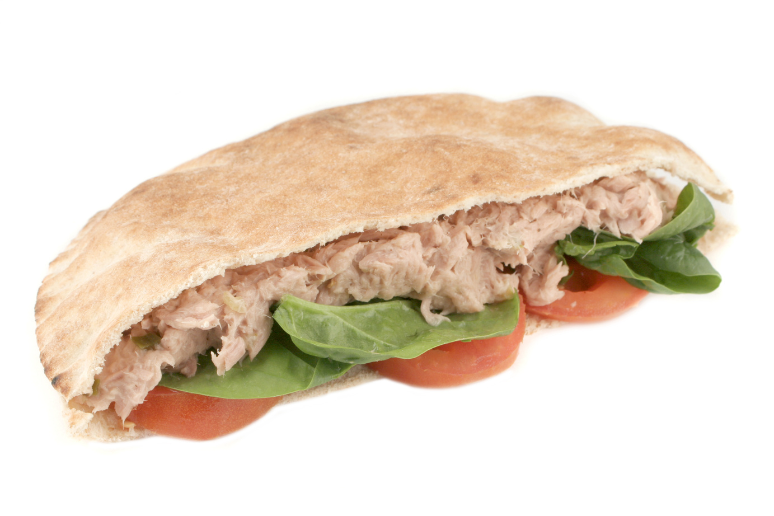 Pita Bread and Tuna Wrap