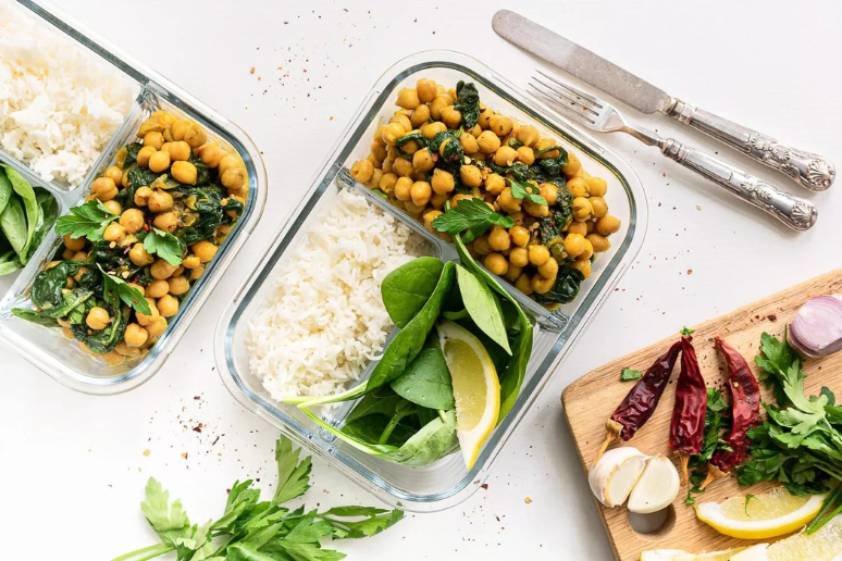 Plant-Based Protein Chickpea Curry Meal Prep