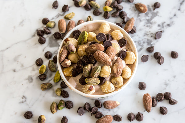 Nuts in a bowl for work