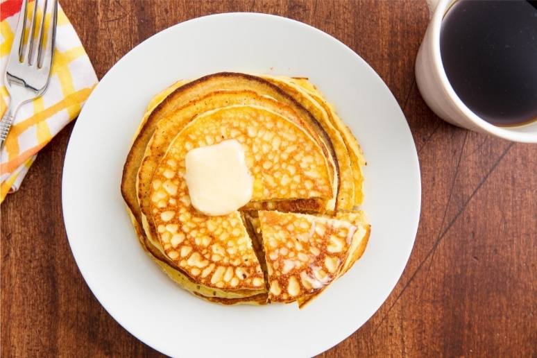 Keto pancakes on a plate