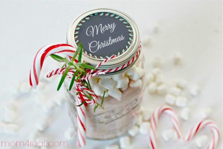 Homemade Hot Cocoa in a Jar