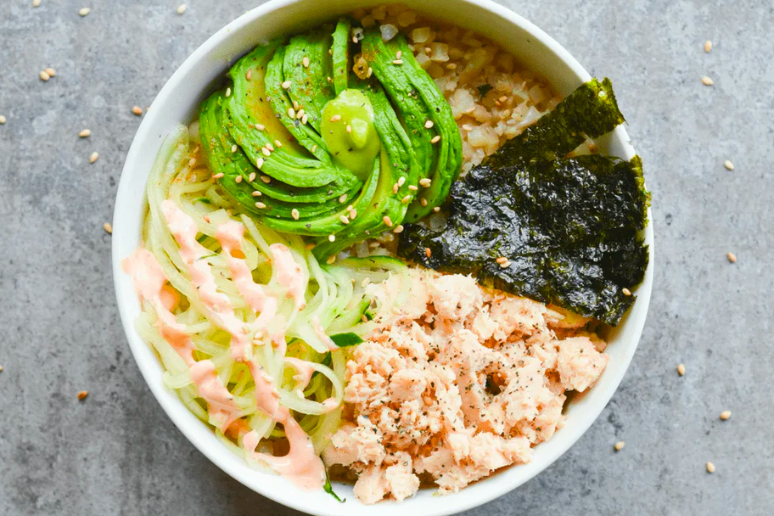 Keto Salmon Sushi Bowl