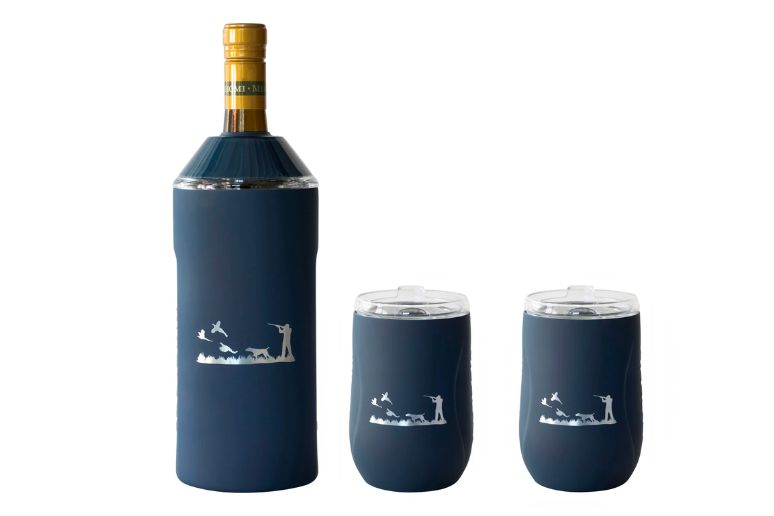 Bird Hunter Wine Chiller and Wine Glasses