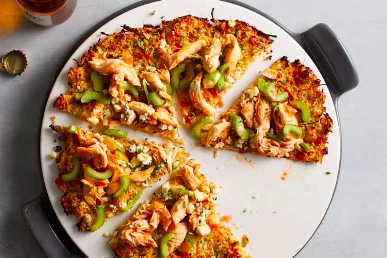 Buffalo Chicken Cauliflower Pizza