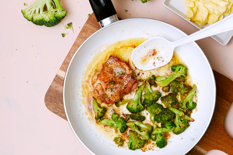 Keto Fried Chicken and Broccoli