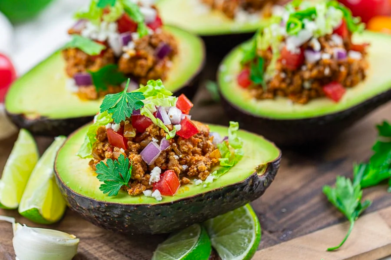 Keto Taco Stuffed Avocado Boats