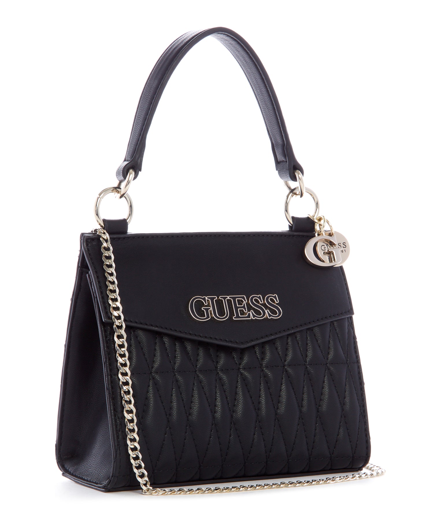 guess brinkley mini top handle bag