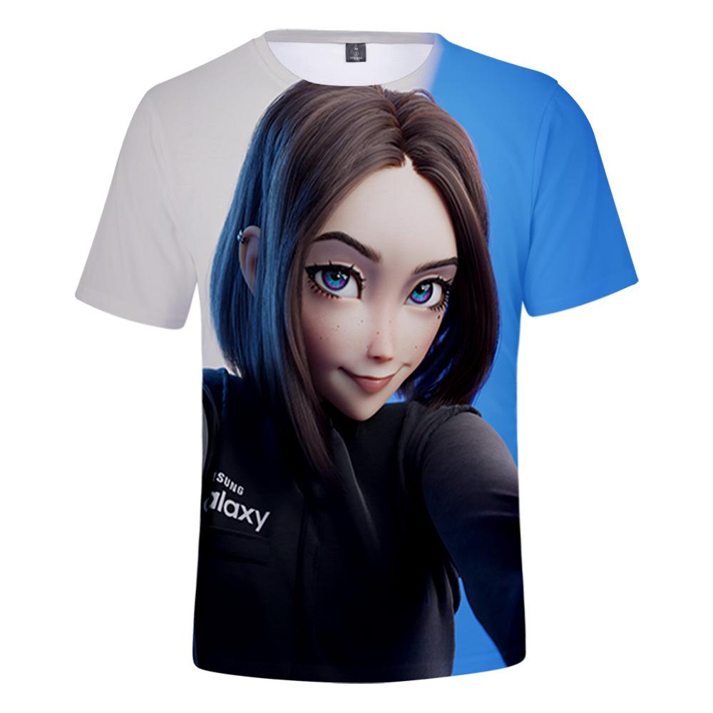 Samsung Girl Virtual Assistant Sam 3d Printed Tee Short Sleeve T Shirt Fashionseer