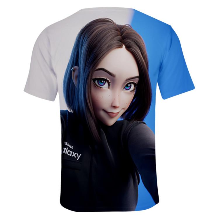 Samsung Girl Virtual Assistant Sam 3d Printed Tee Short Sleeve T Shirt Fashionseer