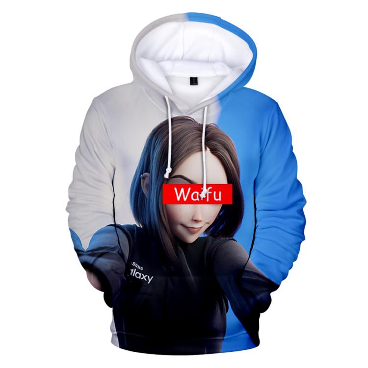 Samsung Girl Waifu Virtual Assistant Sam 3d Printed Long Sleeve Hoodie Fashionseer