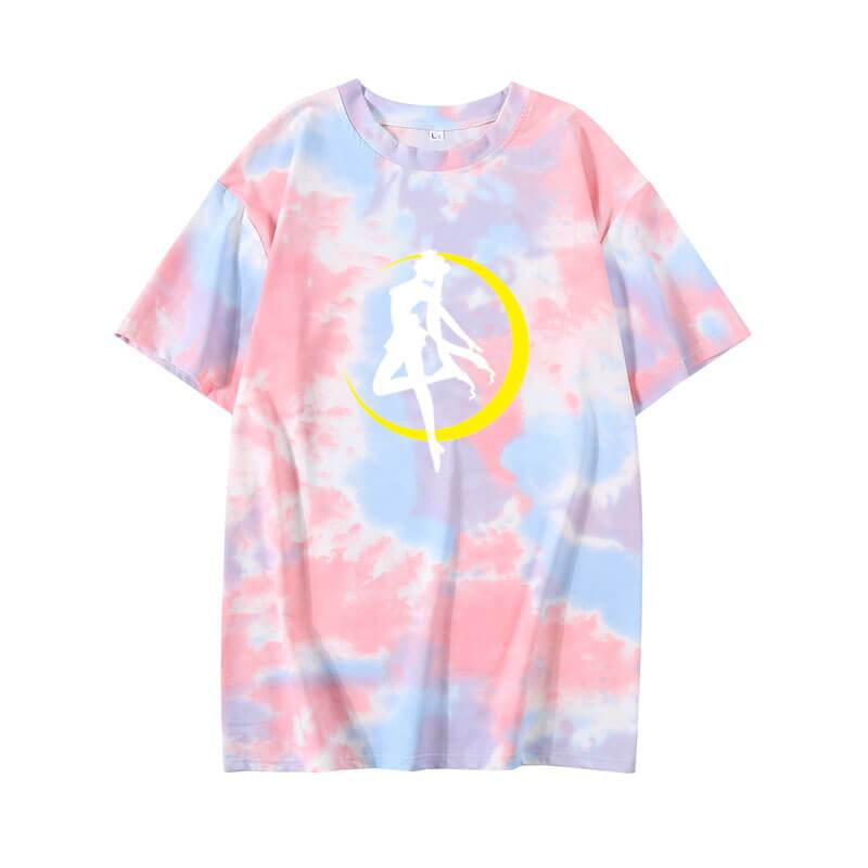 Sailor Moon Tie Dye Tee Short Sleeve T Shirt 2 Color Fashionseer - sailor moon roblox t shirt