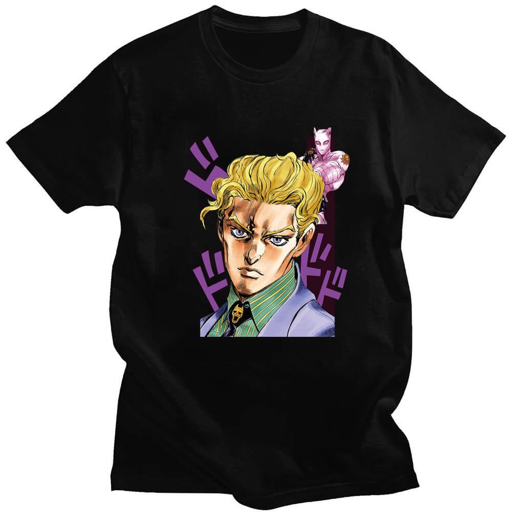 Jojo S Bizarre Adventure Yoshikage Kira Tee Short Sleeve T Shirt 5 Col Fashionseer - yoshikage kira shirt roblox