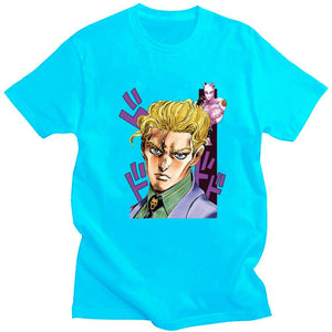 Jojo S Bizarre Adventure Yoshikage Kira Tee Short Sleeve T Shirt 5 Col Fashionseer - kira yoshikage roblox t shirt