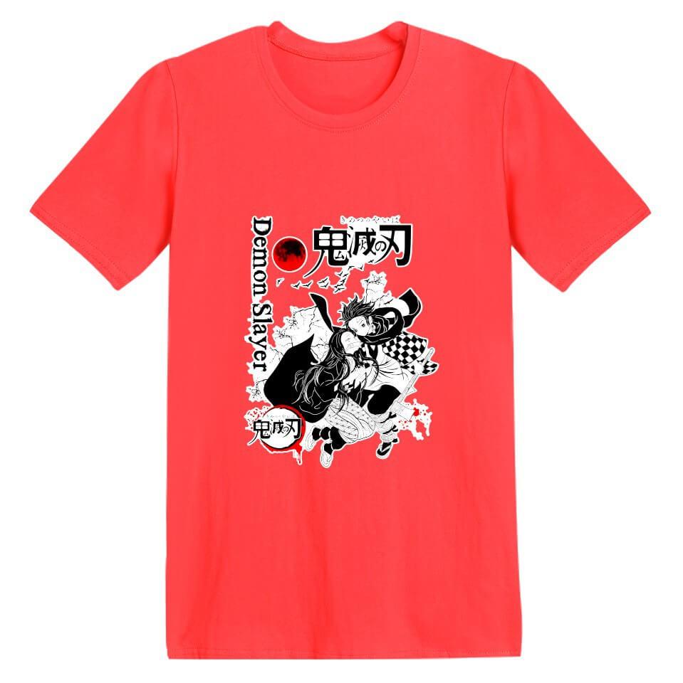 Demon Slayer Tanjiro Nezuko Tee Short Sleeve T Shirt 6 Colors Fashionseer - nezuko t shirt roblox