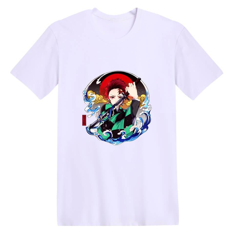 Demon Slayer Tanjiro Tee Short Sleeve T Shirt 6 Colors Fashionseer - tanjiro shirt roblox