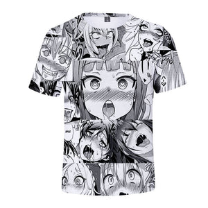 Ahegao Hentai New 3d Printed Short Sleeve T Shirt Fashionseer - hentai shirts in roblox