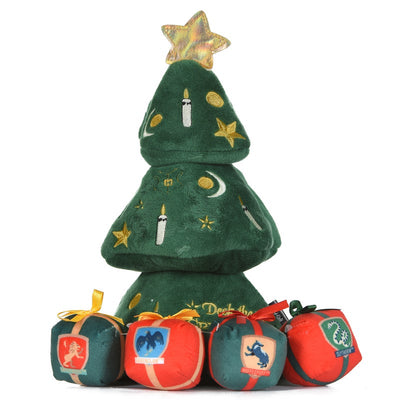 Harry Potter Holiday Tree Burrow with Plush Squeaker House Presents Dog Toy - Dog Toys - Harry Potter - Shop The Paw