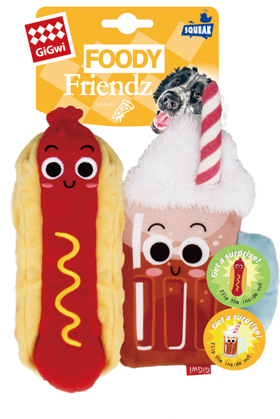 GiGwi Reversible Hot Dog & Root Beer Snuffle Dog Toy - Dog Toys - GiGwi - Shop The Paw
