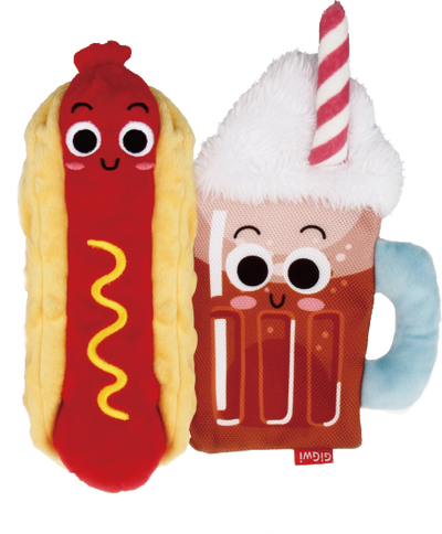 GiGwi Reversible Hot Dog & Root Beer Snuffle Dog Toy - Dog Toys - GiGwi - Shop The Paw