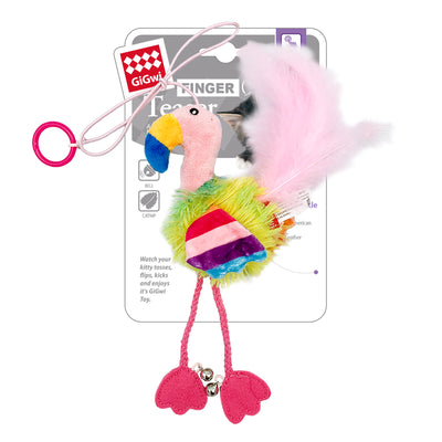 GiGwi Finger Teaser Flamingo with Catnip and Bell - cat toys - GiGwi - Shop The Paw