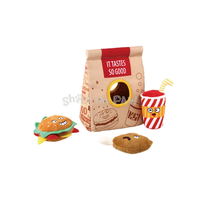 GiGwi 4-in-1 Hide N' Seek Fast Food Bag - Dog Toys - GiGwi - Shop The Paw
