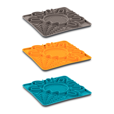 Messy Mutts Framed "Spill Resistant" Silicone Multi Surface Lick Mat (3 Colors) - Pet Bowls, Feeders & Waterers - Messy Mutts - Shop The Paw