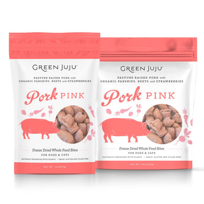 Green Juju Freeze-dried Treats/Toppers | Pork Pink (2 Sizes) - Food - Green Juju - Shop The Paw