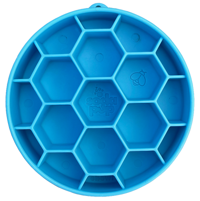 Sodapup - eBowl Enrichment Slow Feeder Bowl for Dogs - Honeycomb Blue - Toys - Sodapup - Shop The Paw