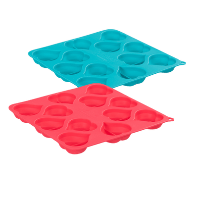 Messy Mutts Heart Shape Silicone Bake and Freeze Dog Treat Maker Molds - Pack of 2 - Pet Bowls, Feeders & Waterers - Messy Mutts - Shop The Paw