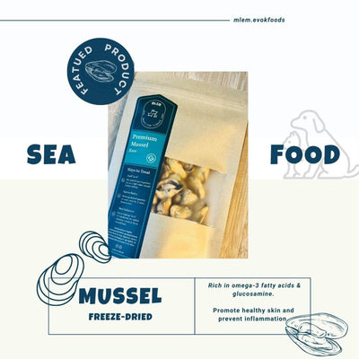 Mlem Premium Freeze Dried Raw Treats/Toppers | Mussels - Dog Treats - mlem - Shop The Paw