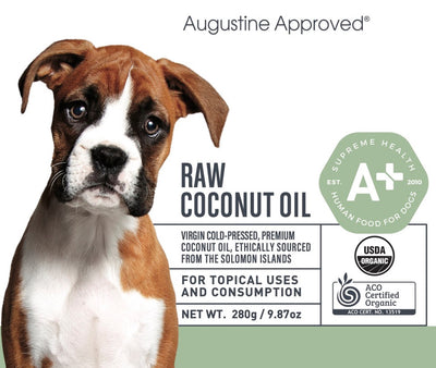 Augustine Approved Certified Organic Raw Coconut Oil for dogs & cats - Supplement - Augustine Approved - Shop The Paw