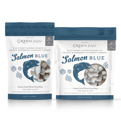 Green Juju Freeze-dried Treats/Toppers | Salmon Blue (2 Sizes) - Food - Green Juju - Shop The Paw