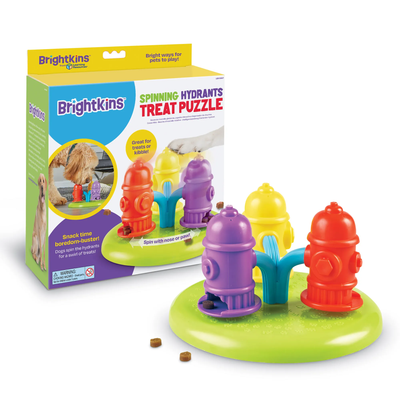 Brightkins Spinning Hydrants Treat Puzzle -- Shop The Paw - Shop The Paw