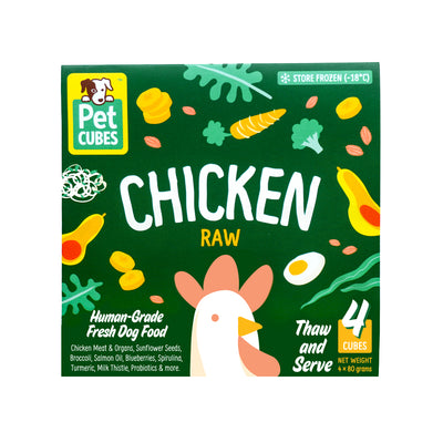 PetCubes Raw Dog Food - Chicken - Food - PetCubes - Shop The Paw