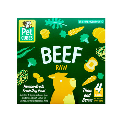 PetCubes Raw Dog Food - Beef - Food - PetCubes - Shop The Paw