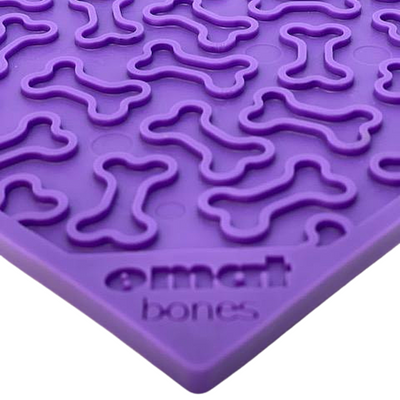 Sodapup - Bones e-mat (Enrichment Licking Mat) - Purple - Toys - Sodapup - Shop The Paw