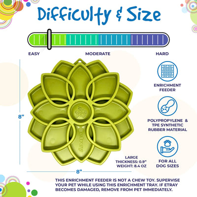 Sodapup - eTray (Enrichment Tray) - Mandala Yellow - Toys - Sodapup - Shop The Paw