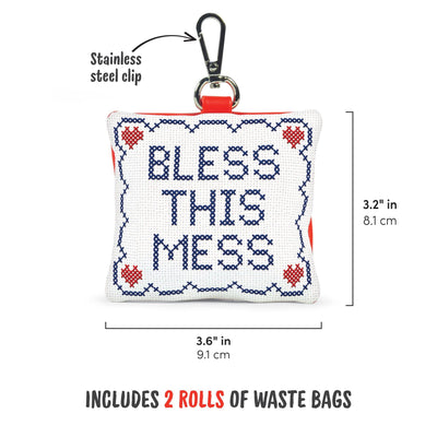 Howligans Poop Bag Holder - Bless This Mess - Pet Waste Bag Dispensers & Holders - Howligans - Shop The Paw