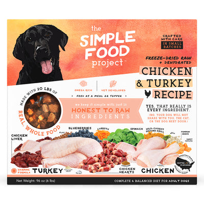 The Simple Food Project Freeze-Dried Raw for Dogs | Chicken & Turkey Recipe - Food - The Simple Food Project - Shop The Paw