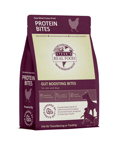 Steve's Real Food Freeze Dried Fermented Gut Health Treats - Chicken Protein Bites - Dog Treats - Steve's Real Food - Shop The Paw