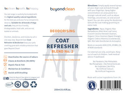 Beyond Clean - Deodorising Coat Refresher | Blend No 2 | Grooming | Beyond Clean - Shop The Paws